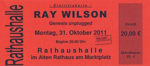 Ray Wilson Acoustic Band am 31. Oktober 2011 in Haßfurt am Main © Gerald Langer