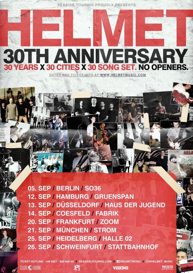 Helmet - 30th Anniversary - Plakat