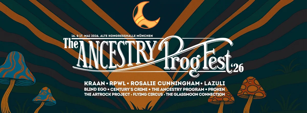 Header mit LineUP ancestry prog fest 2026